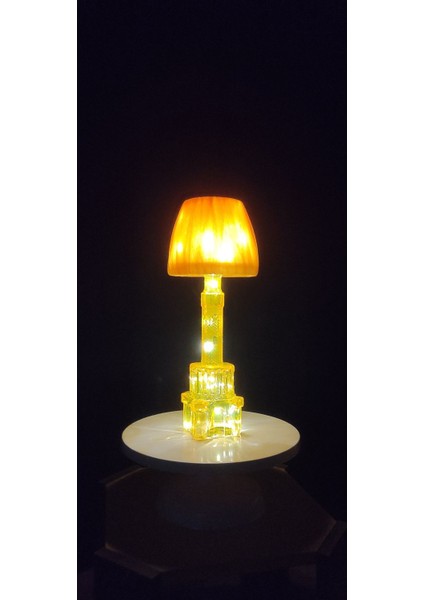 Turuncu Renkli Saat Kulesi Temalı Dekoratif Cam Şişe Aydınlatması fırsatları