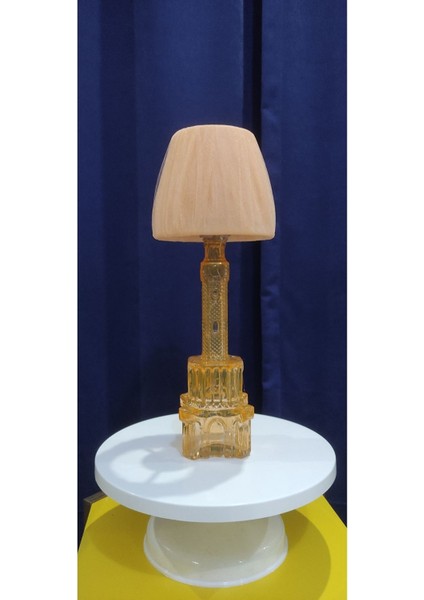 Turuncu Renkli Saat Kulesi Temalı Dekoratif Cam Şişe Aydınlatması indirimleri