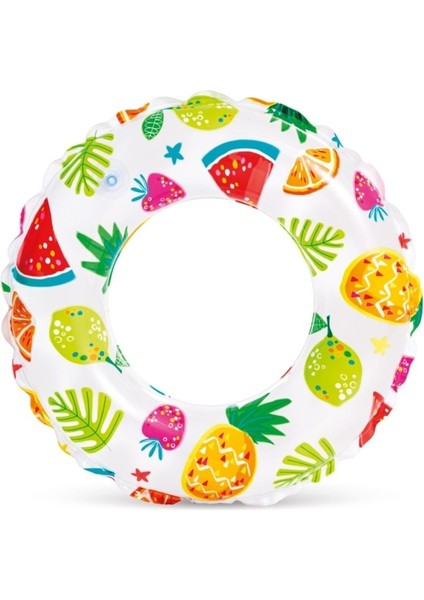 Renkli Desenli 51 cm Çocuk Yüzme Simidi - Güvenli ve Eğlenceli Kullanım fırsatları