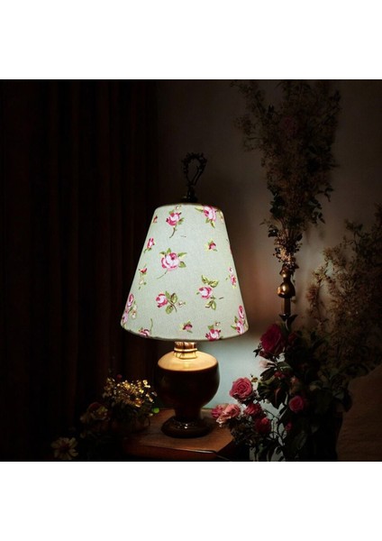 Yeşil El Yapımı Abajur Başlığı, Yüksek Kaliteli Kumaş, Şık ve Kullanışlı Tasarım modelleri