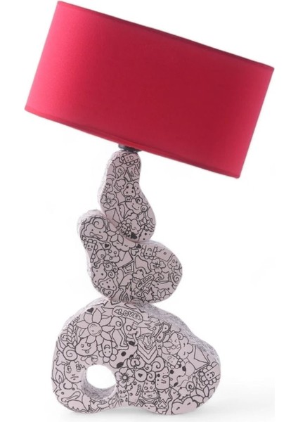 Şirin Kahverengi Doodle Abajur Işığı, Şık ve Sıcak Aydınlatma Seçeneği