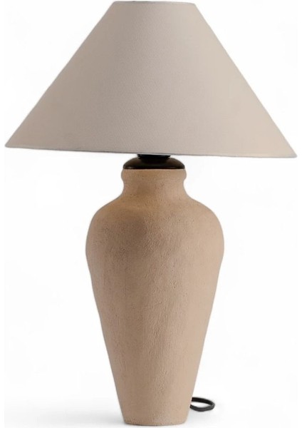 Kahverengi Abajur, Şık ve Modern Tasarım, Odanıza Sıcaklık Katan Dekoratif Aydınlatma