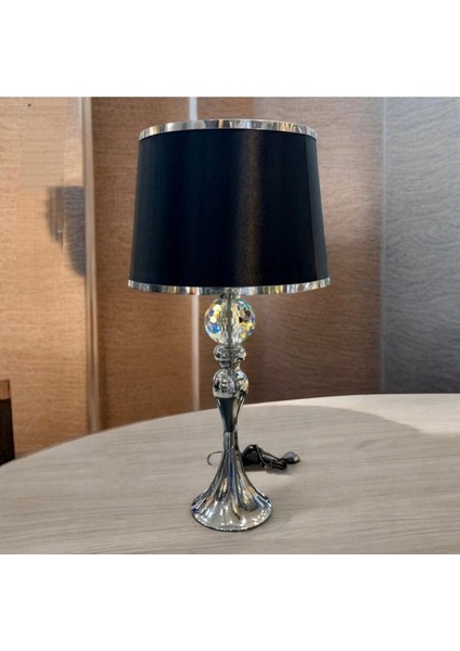 2'li Kristal Taşlı Abajur, Şık ve Zarif Dekoratif Aydınlatma Seti