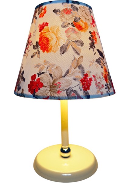 Renkli Kumaş Çiçekli Gece ve Masa Lambası Dekoratif Aydınlatma modelleri