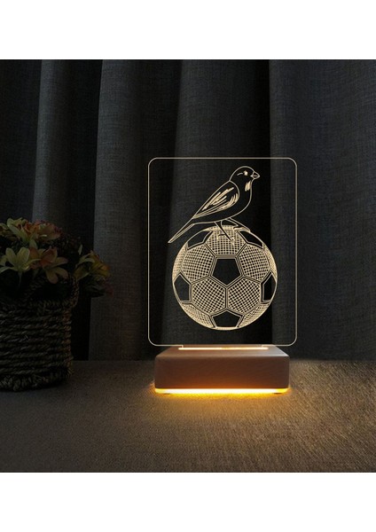 Beyaz Kanarya Futbol Gece Lambası, Şık ve Sevimli Hediye Seçeneği