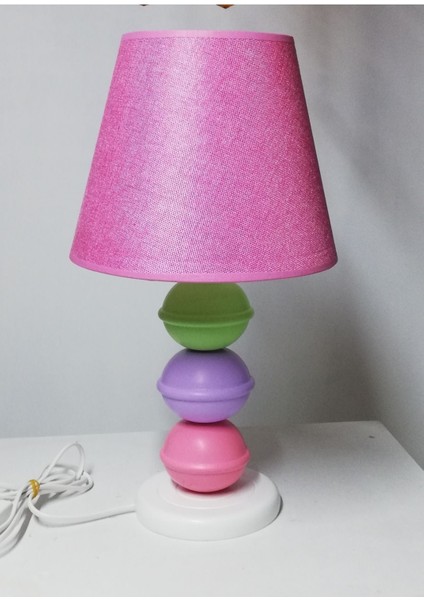 Renkli Ahşap Kız Çocuk Odası ve Yatak Odası Abajuru, Top Tasarım fiyatları