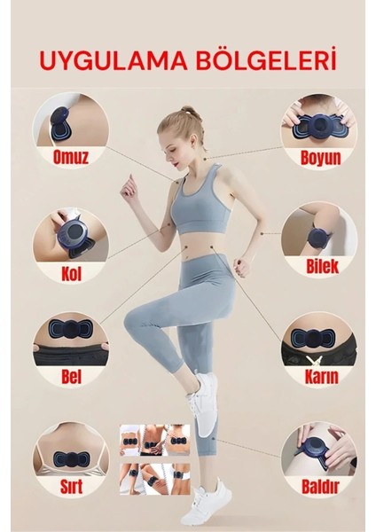 8 Modlu Taşınabilir Elektrikli Masaj Bantı, Kas Stimülatörü fırsatları