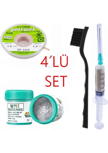 Best Krem Lehim Solder Paste 183°C SN63/PB37 50G Flux Lehim Toplama CP-1515 Lehim Emme Teli 1,5 mm XXL10