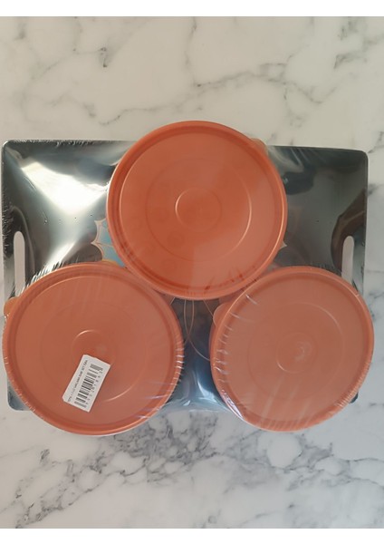 Kahverengi 3'lü Tepsi ve Saklama Kabı Seti, Şık ve Kullanışlı Ev Düzenleyici