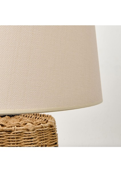 Şık Kahverengi ve Beyaz Abajur, 45X30 Cm, Modern Tasarım, Ev ve Ofis Için Ideal fiyatları