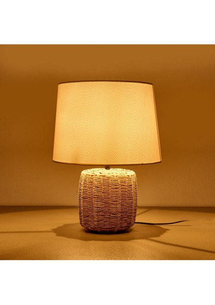 Şık Kahverengi ve Beyaz Abajur, 45X30 Cm, Modern Tasarım, Ev ve Ofis Için Ideal fırsatları