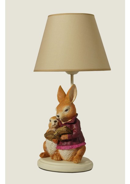 Sevimli Tavşan Abajur, Bej Renkli, Çocuk Odası Dekorasyonu fiyatları