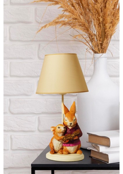 Sevimli Tavşan Abajur, Bej Renkli, Çocuk Odası Dekorasyonu fırsatları