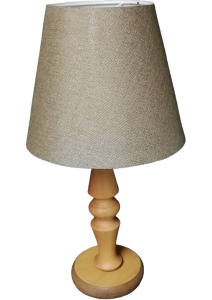 Kahverengi Ahşap Ayaklı Şık Yatak Odası Abajuru fiyatları