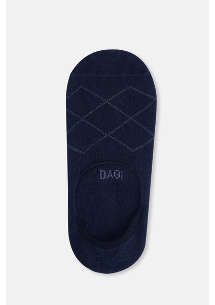 Lacivert-Siyah Erkek 2'li Dörtgen Desen Görünmez Çorap fırsatları