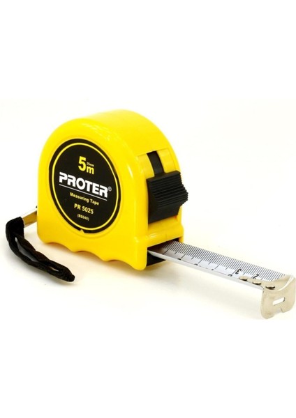 Paslanmaz Çelik Şerit Metre 5 M x 25 Mm, Dayanıklı ve Hassas Ölçüm Aracı