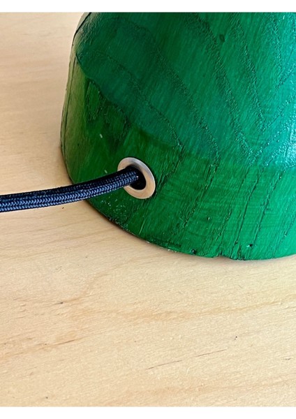 El Yapımı Ahşap Abajur, Yeşil, Şık ve Doğal Tasarım fırsatları