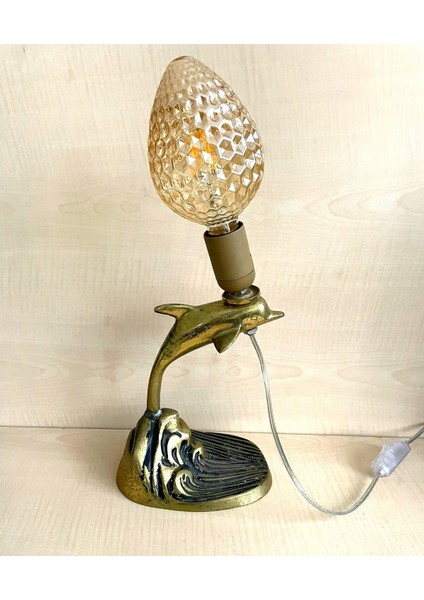 El Yapımı Pirinç Abajur Aplik ve Masa Lambası, Sarı, Şık ve Sıcak Işık