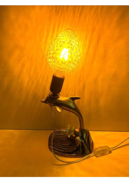 El Yapımı Pirinç Abajur Aplik ve Masa Lambası, Sarı, Şık ve Sıcak Işık