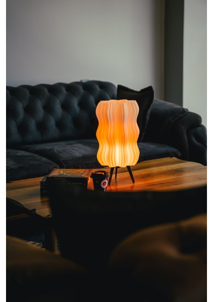 Şık Dalgalı Beyaz Modern Salon Oturma Odası Abajur indirimleri