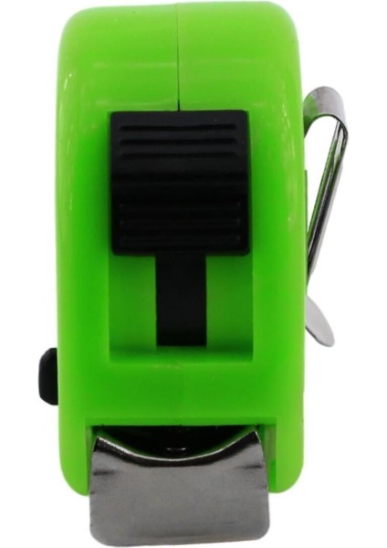 Yeşil Renk Metal Bükülebilir Ölçüm Şeridi 5 M x 25 Mm, Plastik Kasalı, Klipsli