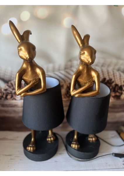 Sevimli Tavşan Abajur, Lamba ve Gece Işığı, Şık ve Renkli Tasarım