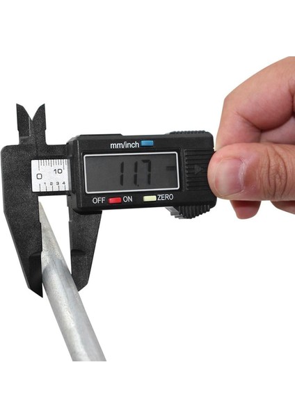 Dijital Plastik Kumpas 150MM LCD Ekran, Hassas Ölçüm, Lastik Derinlik, Çap, Inç ve mm