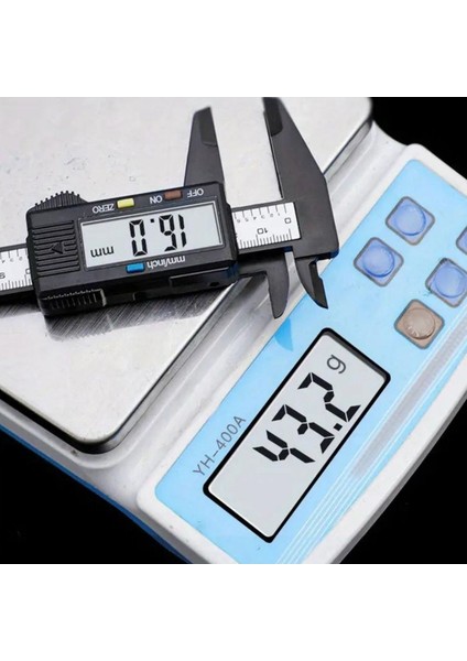 Dijital Plastik Kumpas 150MM LCD Ekran, Hassas Ölçüm, Lastik Derinlik, Çap, Inç ve mm