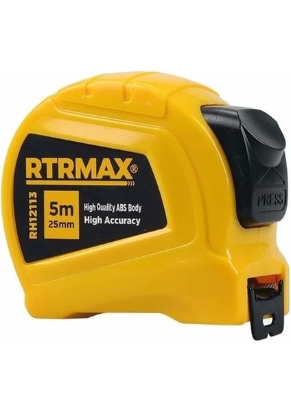 5 Metre, 19MM Şerit Metre, Stoplu, Ölçüm Aracı, Dayanıklı, Kullanışlı, Pratik