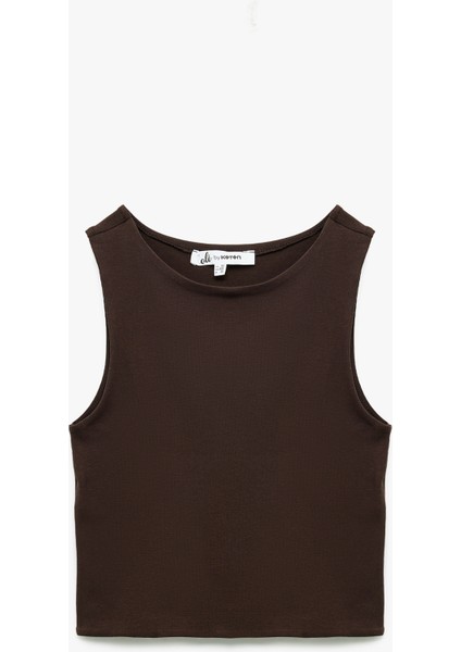 Yeni Sezon Bisiklet Yaka Kolsuz Dar Kesim Pamuklu Basic Crop Atlet modelleri