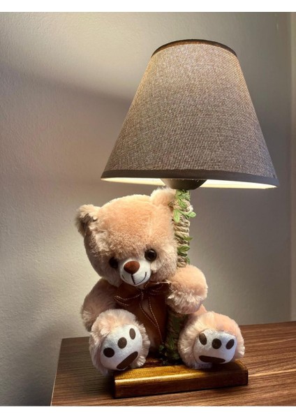 Kahverengi Peluş Ayıcıklı Halat Abajur, Bebek ve Çocuk Odası Için Güzel Aydınlatma fiyatları