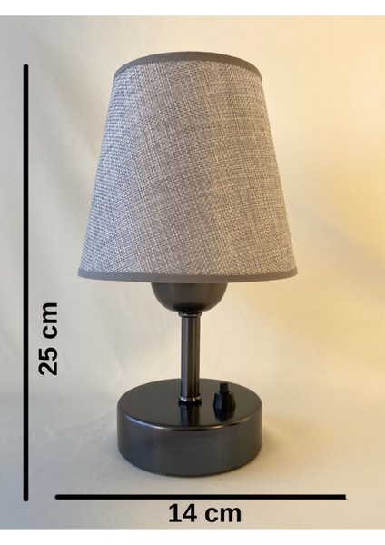 Şık ve Fonksiyonel Gece ve Masa Lambası, Açık Gri ve Siyah Renk Seçenekleriyle