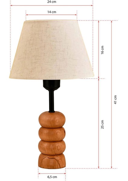 Keten Kumaşlı Ahşap Ayaklı Şık Abajur, Sıcak ve Ferah Atmosuz Için Tasarlandı fırsatları