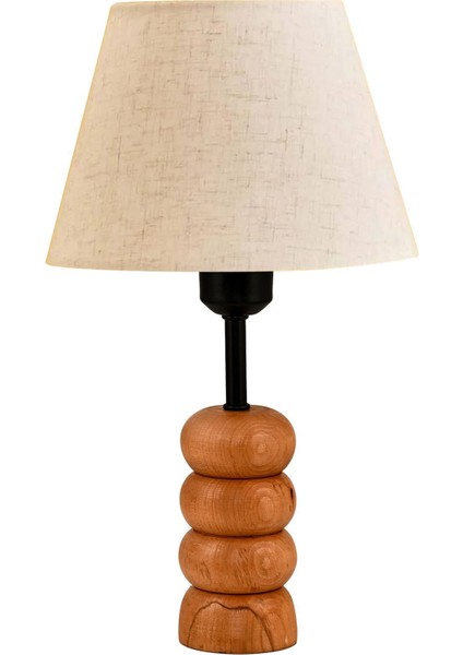 Keten Kumaşlı Ahşap Ayaklı Şık Abajur, Sıcak ve Ferah Atmosuz Için Tasarlandı indirimleri