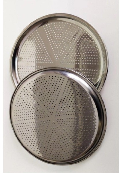 24 cm Paslanmaz Çelik Delikli Pizza ve Dolma Sarma Altlığı, Dayanıklı ve Pratik Kullanım