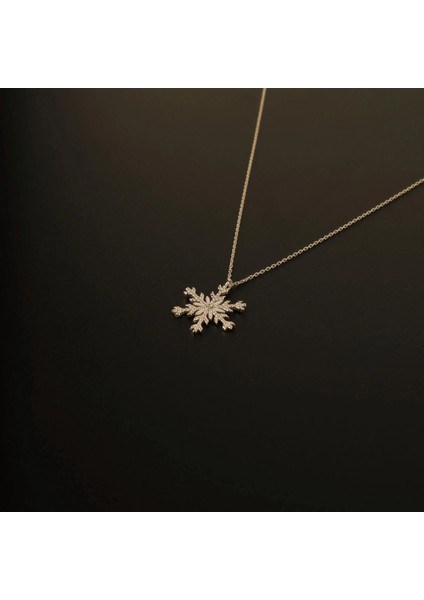 14 Kt Altın 0.01 Ct Pırlantalı Kar Tanesi Kolye fiyatları