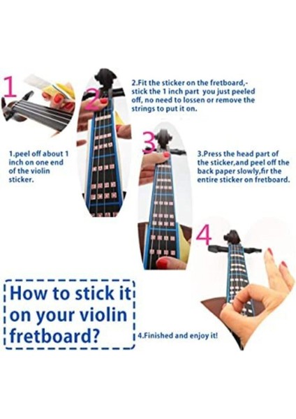 4/4 Keman Boyu Için Klavye Nota Yapıştırma Sticker, Kolay ve Şık Kullanım Sağlar fırsatları