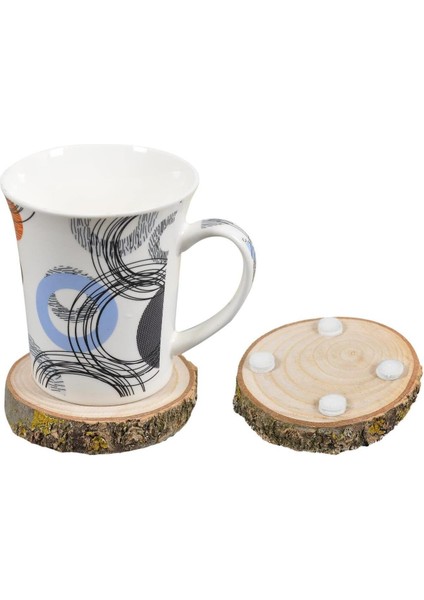 Doğal Ahşap Bardak Altlığı, 9-10 cm Çap, Şık ve Dayanıklı Tasarım