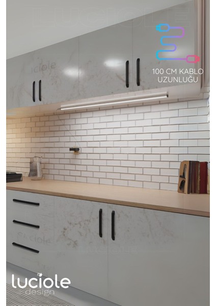 Mutfak Tezgah Altı LED Işık, Beyaz, Aç/kapa, Yapışkanlı, 1 Metre Renkli fiyatları