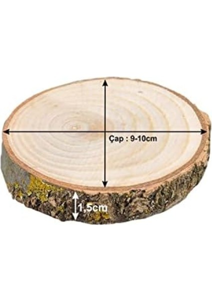Doğal Ahşap Bardak Altlığı, 9-10 cm Çap, Şık ve Dayanıklı Tasarım fiyatları