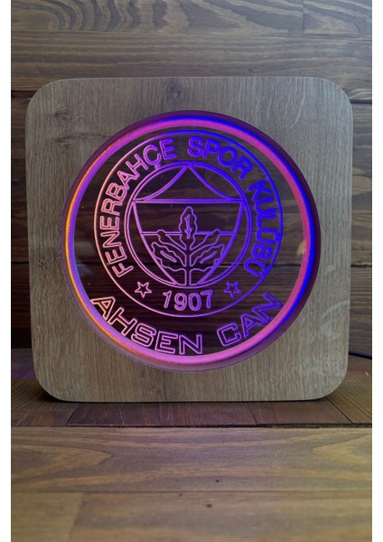 Sarı Taraftar Gece Lambası, Şık ve Parlak Dekoratif Aydınlatma