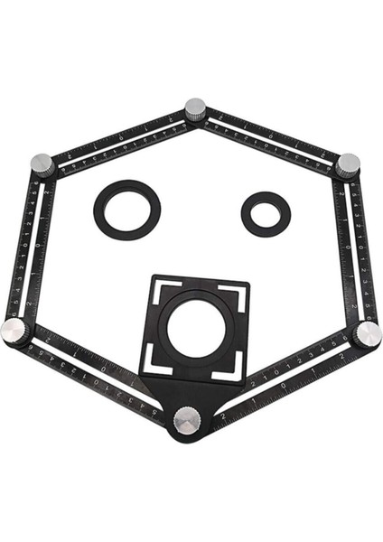 Alüminyum Delik Şablon Cetveli, Fayans ve Granit Ölçme Açı Ölçer 4 Ay fırsatları