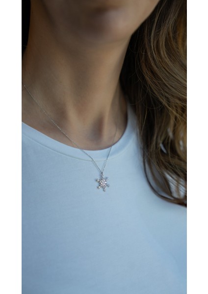 14kt Altın 0.01ct Pırlantalı Kar Tanesi Kolye fiyatları
