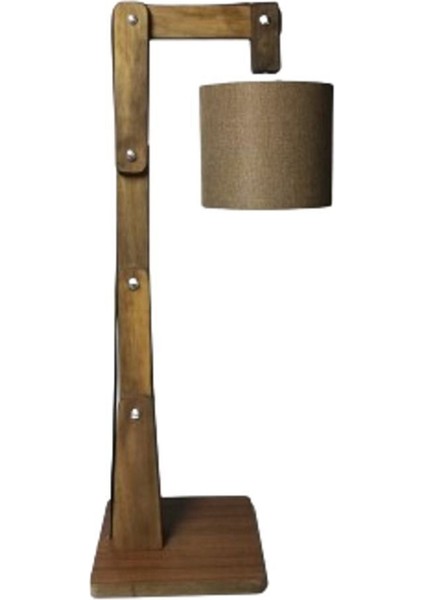 Oynar Gövdeli Ahşap Abajur, Kahverengi, Şık ve Modern Tasarım fiyatları