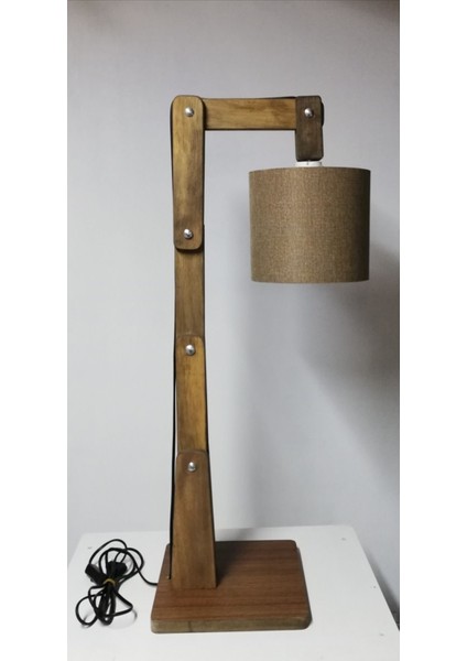 Oynar Gövdeli Ahşap Abajur, Kahverengi, Şık ve Modern Tasarım modelleri