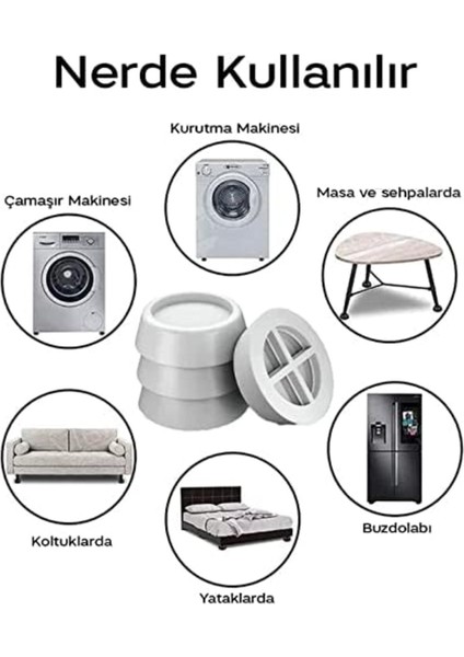4'lü Titreşim Önleyici Stopper Set, Güvenli ve Stabil Kullanım fiyatları