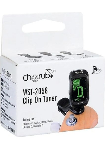 Dijital Akord Aleti Tuner Siyah Mandal Tip, T-2058B, Musedo modelleri