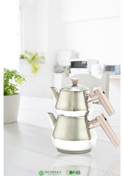 Pembe Çaydanlık Maksi Rosegold, Şık ve Modern Tasarım, Dayanıklı ve Kullanışlı.