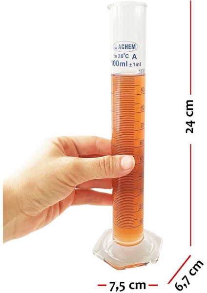 100ML Uzun Cam Mezür Renkli Skala, Hassas Ölçüm Içindir indirimleri