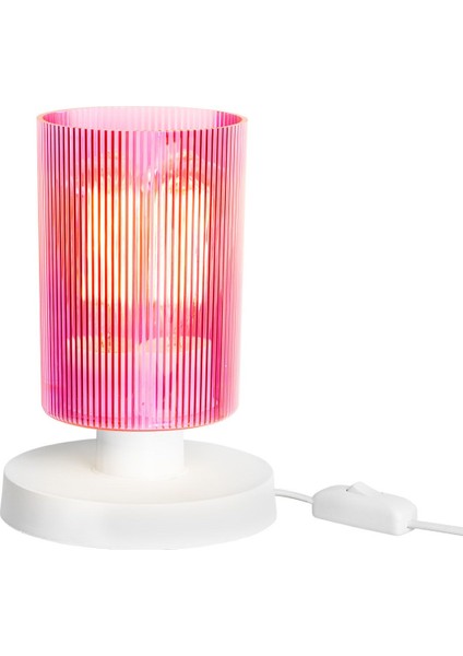 Beyaz ve Pembe Ayak Abajur ile Şık Dekorasyon Detayları modelleri